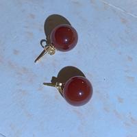 Orecchini agata sfera e oro 18kt