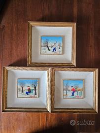 3 meravigliosi quadretti di Brenno Benatti