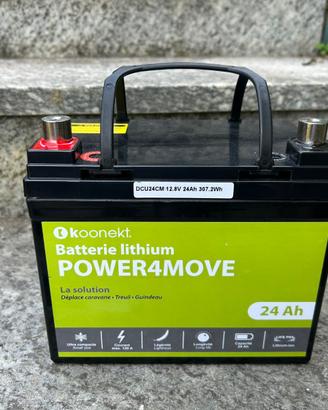 Batteria LiFePO4 24 Ah per caravan e frigorifero