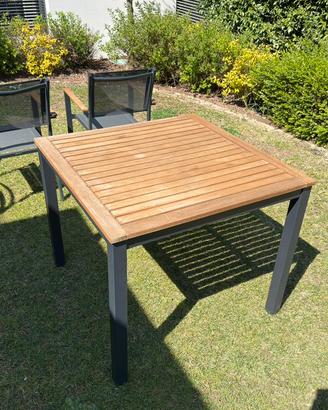 Tavolo e sedie da giardino