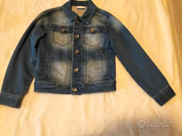 giubbotto bambina jeans Msk 6-7 anni 