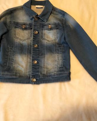 giubbotto bambina jeans Msk 6-7 anni 