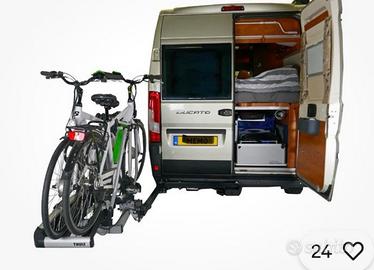 Braccio girevole per portabici da gancio di traino