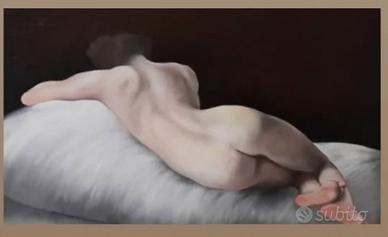 Copia dipinta a mano, a olio di nudo di donna