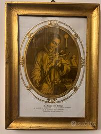 antica stampa devozionale San Luigi Gonzaga