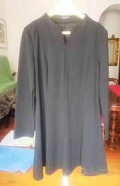 Abito nero maniche lunghe con cinta taglia 44
