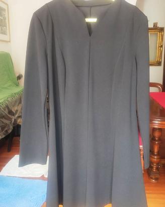 Abito nero maniche lunghe con cinta taglia 44