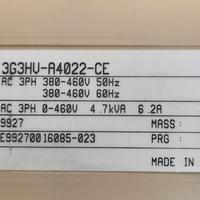 Inverter Omron 3G3  Kw 2.2 / Inverte. V400 3 fase