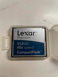 Scheda Lexar Platinum 512 MB 40x Compactflash