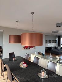 lampadario tessuto marrone Penta