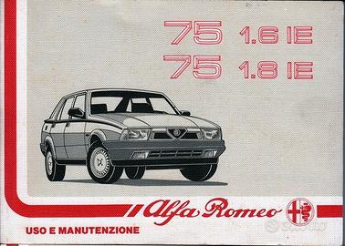 ALFA ROMEO 75 1.6-1.8 LIBRETTO USO MANUTENZIONE