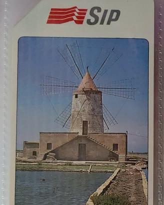 Scheda telefonica turistica SIP Mulino a vento