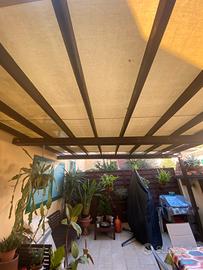 Pergola addossata in legno unopiu’