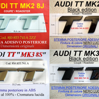 AUDI TT MK2 8J e TT MK3 8S Stemma POSTERIORE LOGO