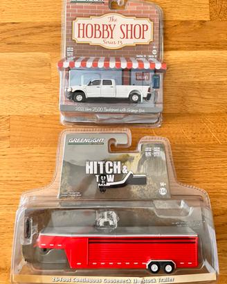 Greenlight 1:64 Dodge Ram + rimorchio animali