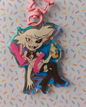 Angel Dust Hazbin hotel keychain 6 cm