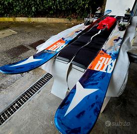 Sci Alpinismo Black land  78  cm158  + pelli + dyn