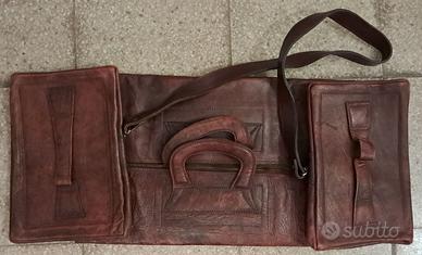 Borsone cuoio Celombex made in Colombia vintage