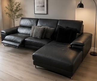 Divano pelle angolare relax elettrico