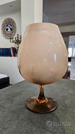 Vaso Vintage a Calice "Gran Cognac" in Vetro Sfuma