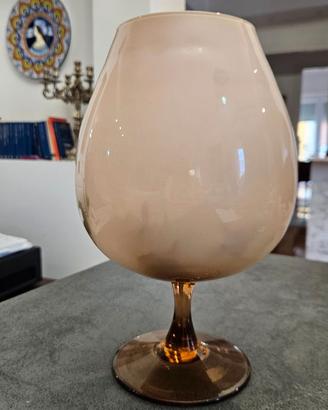 Vaso Vintage a Calice "Gran Cognac" in Vetro Sfuma