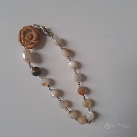 Braccialetto d'argento con pietre dure