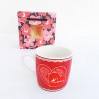 Tazza Mug rossa shabby  cuori bianchi  +Candele 🎁