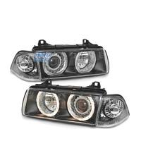 FARI BMW E36 90-99 ANGEL EYES FONDO NERO H7