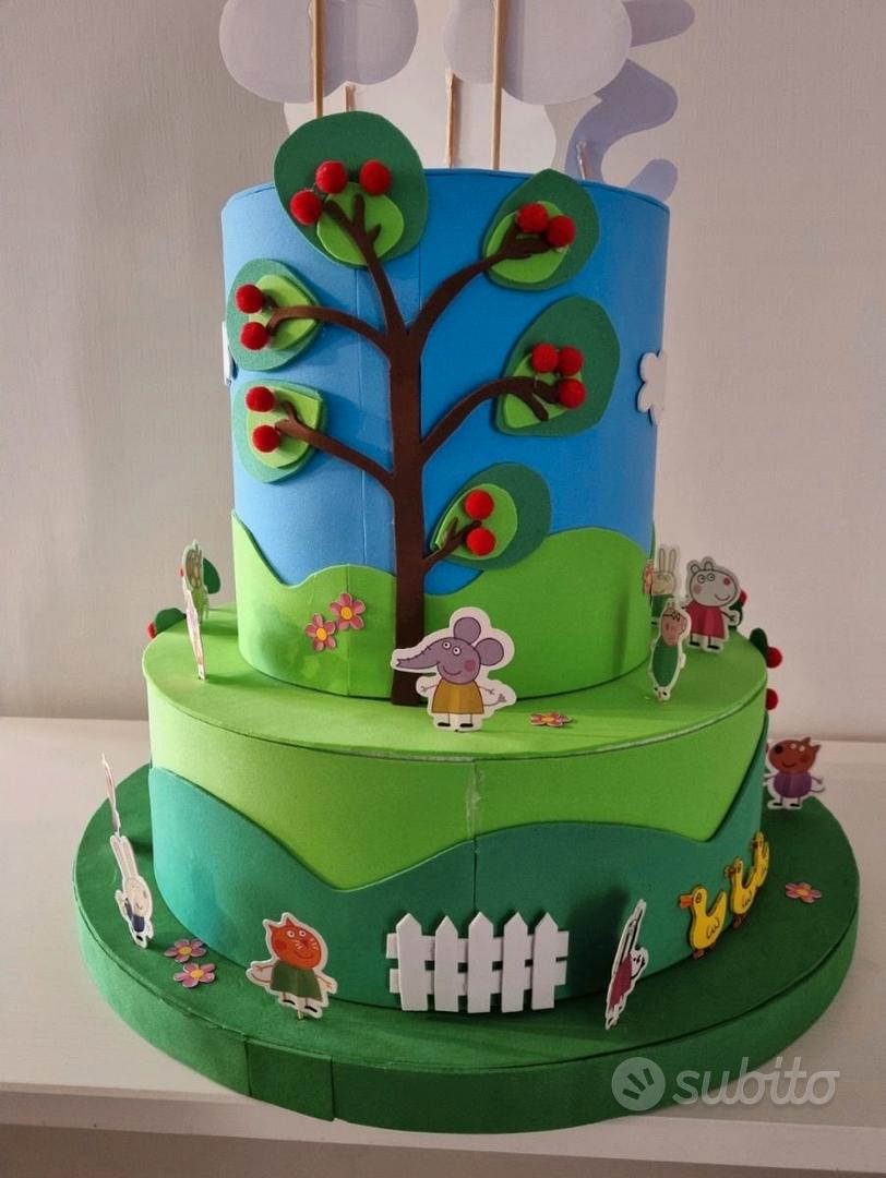 Torta Scenografica Personalizzata a due piani Peppa Pig – Smart Print