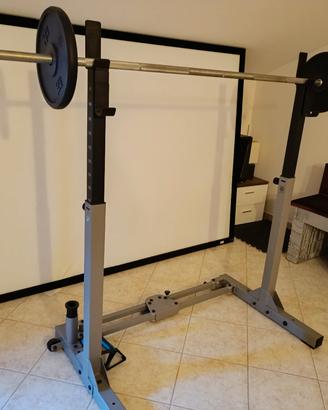 Rack Domyos regolabile e bilanciere 2mt