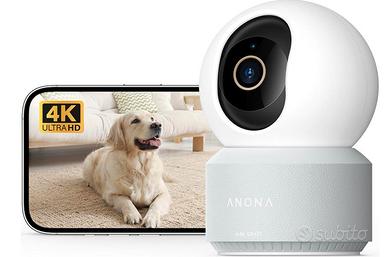 Pano 4K Telecamera WIFI Interno,Videocamera Sorv