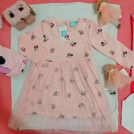 Nuovo Vestitino Bambina Minnie Disney 74 cm
