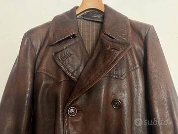 cappotto da uomo di pelle vintage leather coat