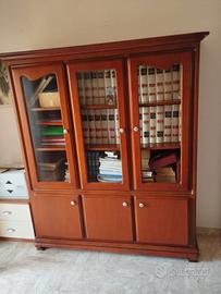 Libreria con scrivania in ciliegio