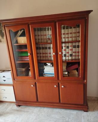 Libreria con scrivania in ciliegio