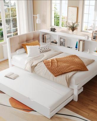 Letto singolo 2 in 1 NUOVO  con letto estraibile
