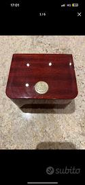 Scatola orologio omega legno mogano
