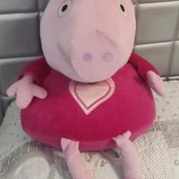 Peluche pupazzo Peppa Pig con cuore gigante 70 cm 