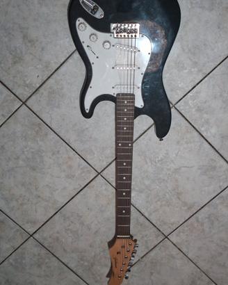 Chitarra elettrica Yukawa stile Stratocaster nera