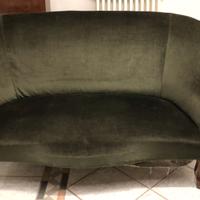 Divanetto vintage 2 posti – verde velluto