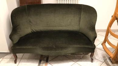 Divanetto vintage 2 posti – verde velluto