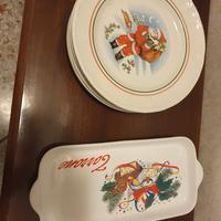  6 piatti natalizi e 1 vassoietto 