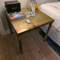 Coppia tavolini comodini metallo stile industrial