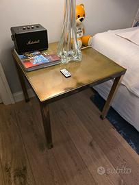 Coppia tavolini comodini metallo stile industrial