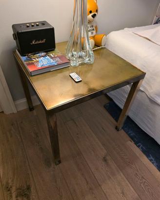 Coppia tavolini comodini metallo stile industrial