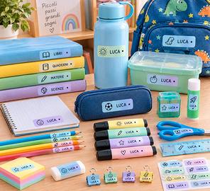 Set 30 Etichette Personalizzabili Scuola Asilo