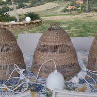 lampadario a sospensione  in rattan NUOVO