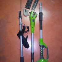 Potatore greenworks e tagliasiepi 