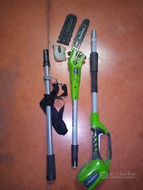 Potatore greenworks e tagliasiepi 