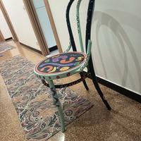 Sedia Artistica Decorata a Mano - Stile Thonet / P